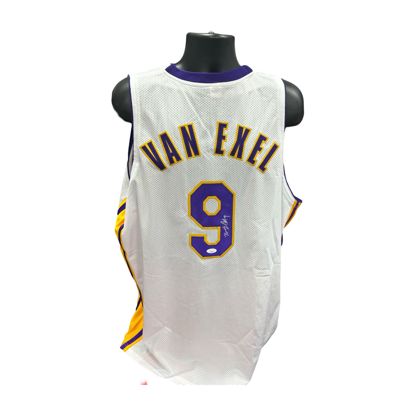 Nick Van Exel Autographed Los Angeles Lakers White Jersey JSA