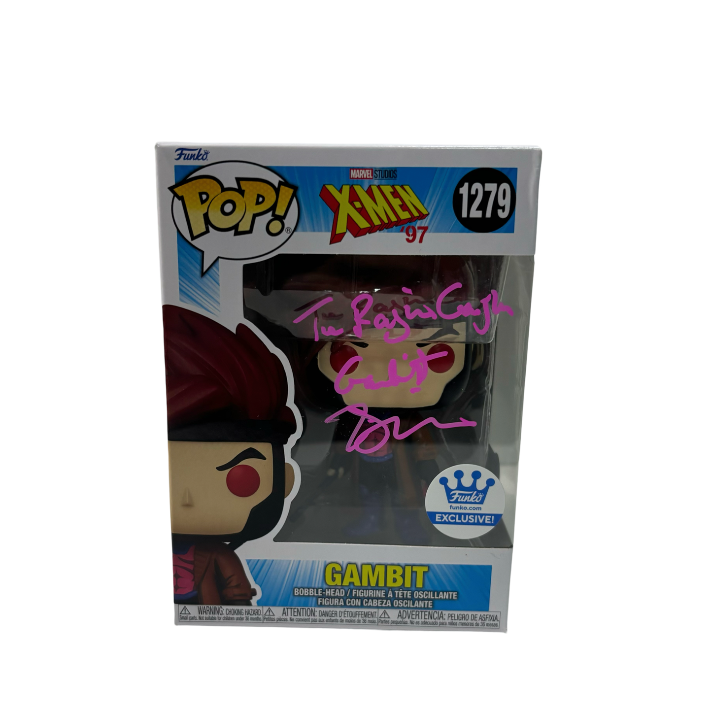 Tony Daniels Autographed Gambit X-Men ‘97 Funko Pop #1279 Rajin’ Cajun, Gambit Inscriptions JSA