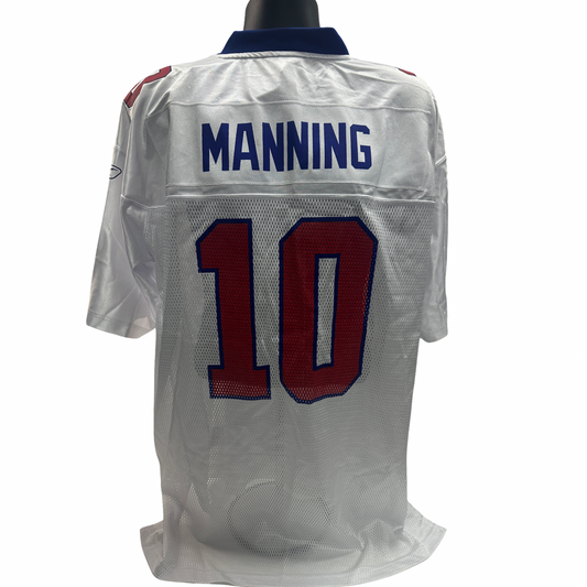 Eli Manning Unsigned New York Giants Reebok NFL On Field White Jersey - Size XL