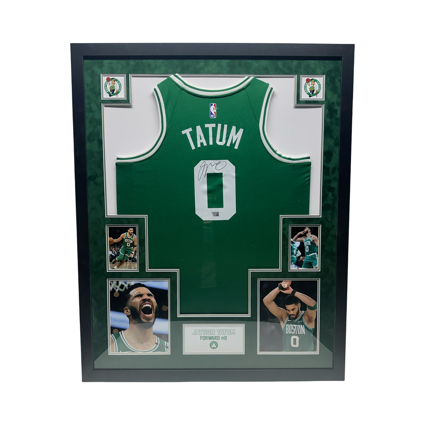 Jayson Tatum Autographed Boston Celtics Green Authentic Jersey Fanatics - Framed