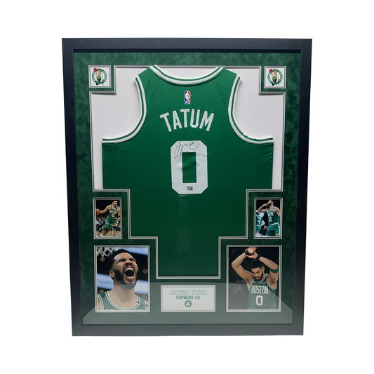Jayson Tatum Autographed Boston Celtics Green Authentic Jersey Fanatics - Framed