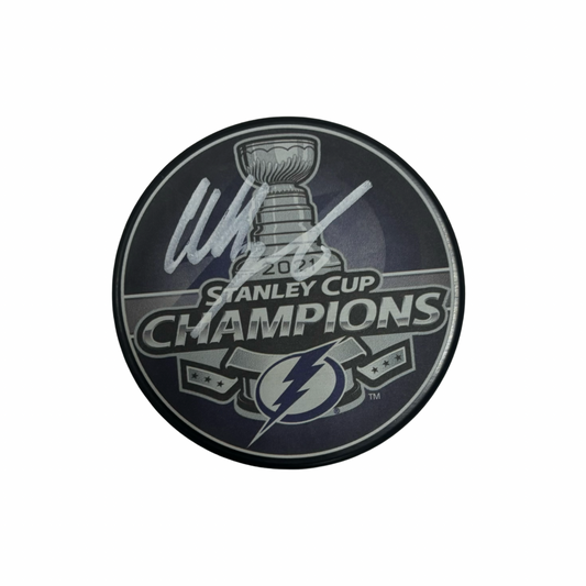 Nikita Kucherov Autographed Tampa Bay Lightning Stanley Cup Logo Puck JSA