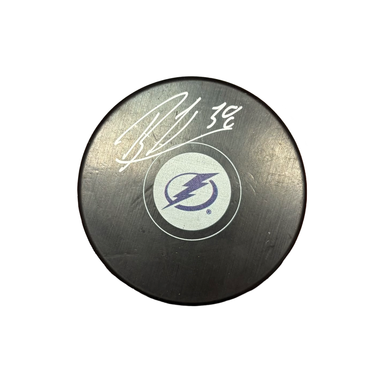 Brandon Hagel Autographed Tampa Bay Lightning Logo Puck JSA