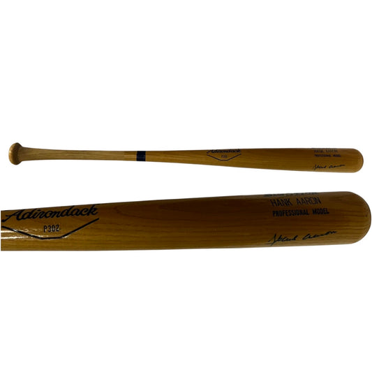 Hank Aaron Autographed Atlanta Braves Adirondack Big Stick Bat JSA LOA