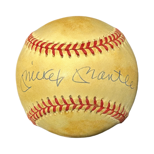 Mickey Mantle Autographed New York Yankees OMLB Signed Upper Deck JSA COA