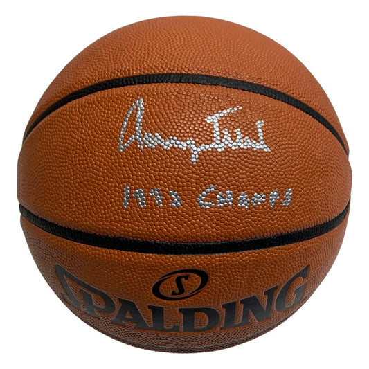 Jerry West Autographed Los Angeles Lakers Spalding Game Ball Series Basketball “1972 Champs” Inscription Steiner CX