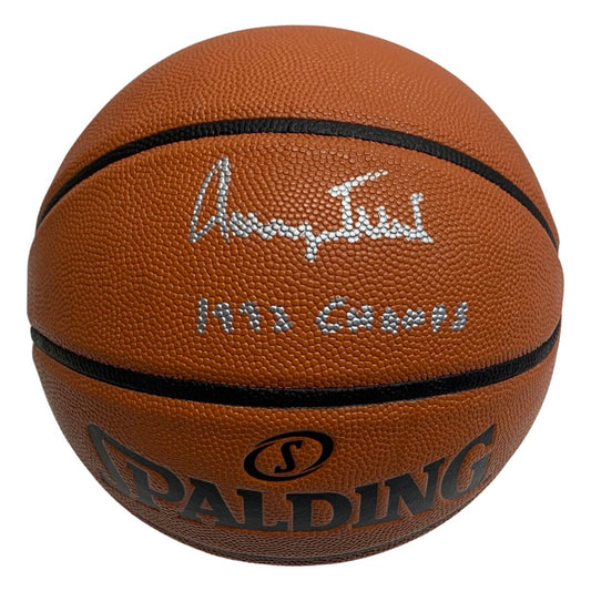 Jerry West Autographed Los Angeles Lakers Spalding Game Ball Series Basketball 1972 Champs Inscription Steiner CX