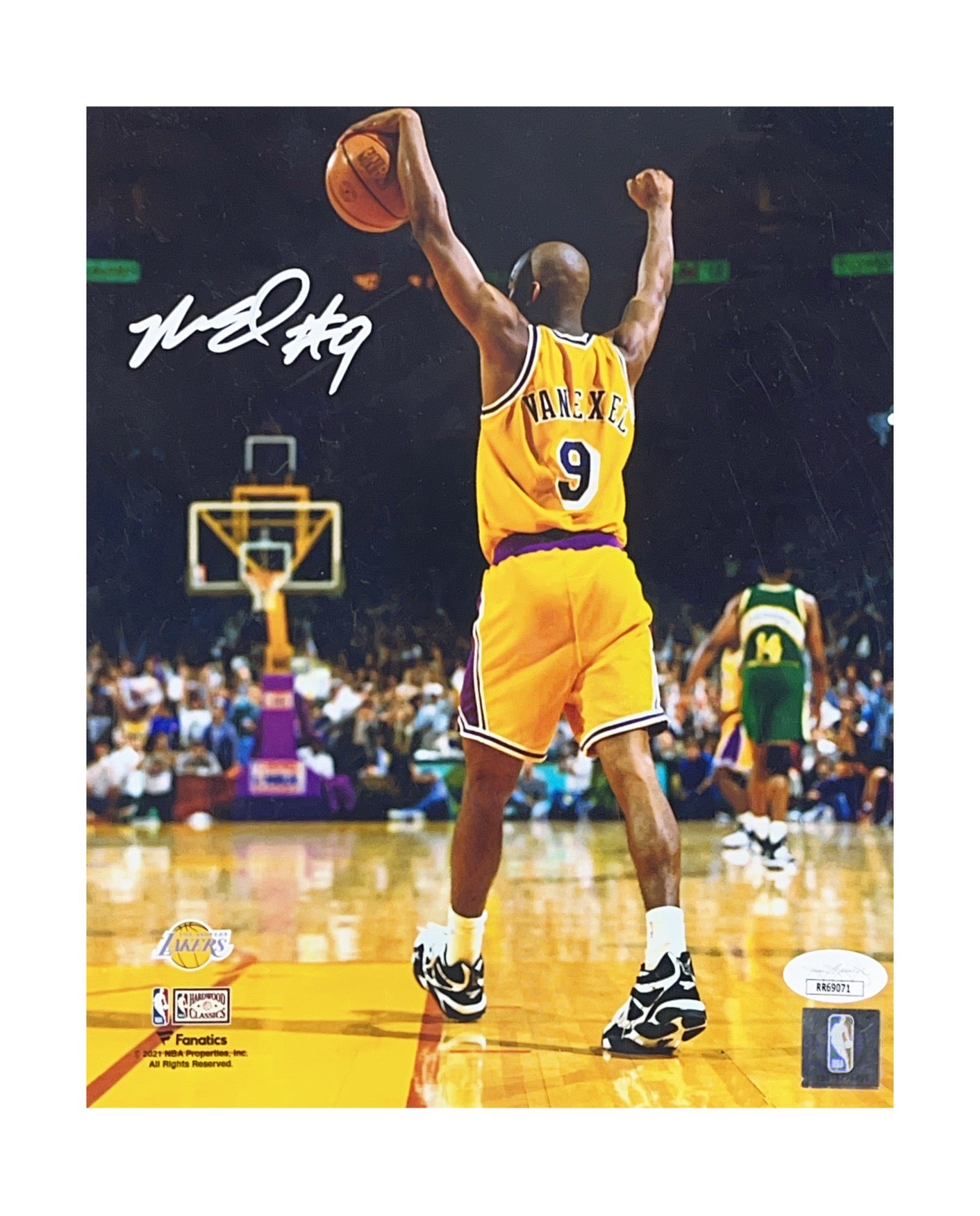 Nick Van Exel Autographed Los Angeles Lakers 8x10 JSA