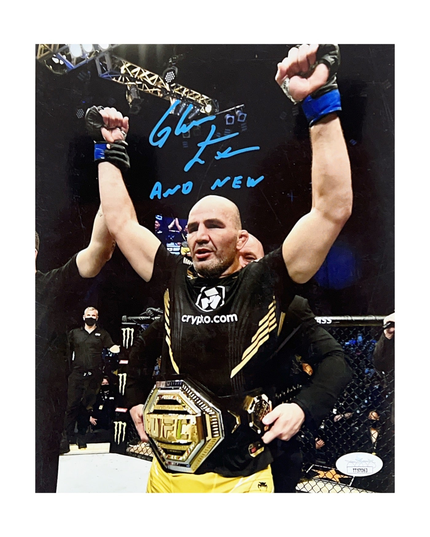 Glover Teixeira Autographed UFC 8x10 "And New" Inscription JSA