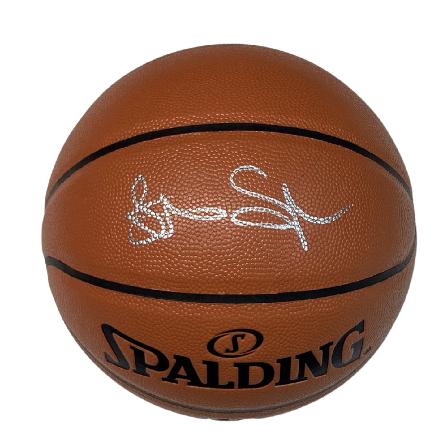 Latrell Sprewell Autographed Spalding Game Ball Series Basketball Steiner CX