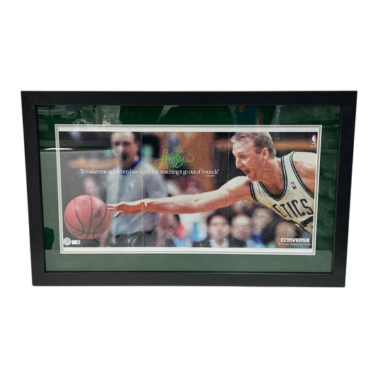 Larry Bird Autographed Boston Celtics Converse Ad Poster Steiner CX