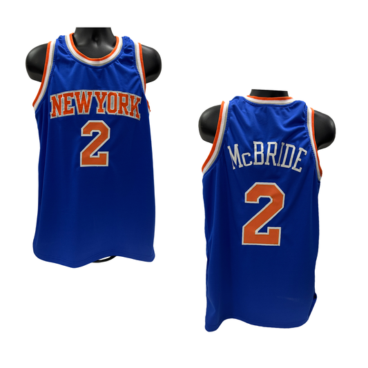 Miles McBride Unsigned New York Knicks Blue Jersey