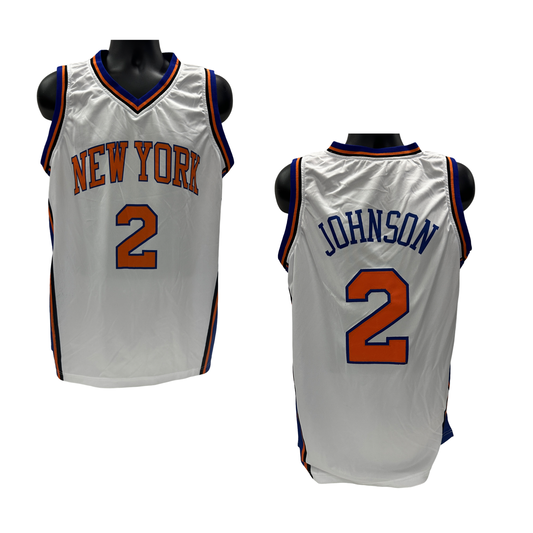 Larry Johnson Unsigned New York Knicks White Jersey