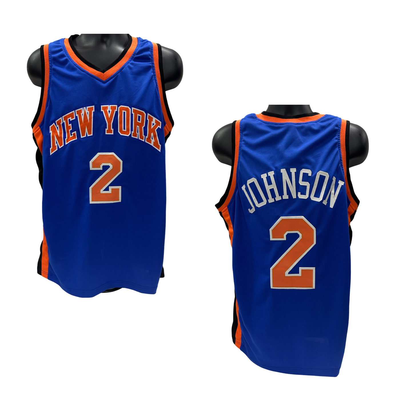 Larry Johnson Unsigned New York Knicks Blue Jersey