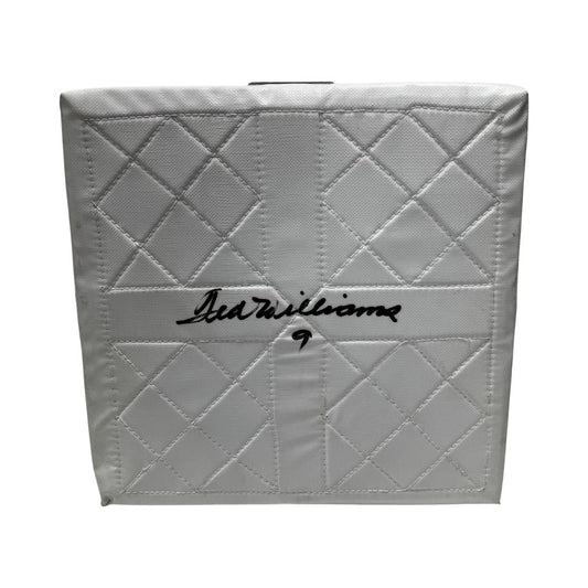 Ted Williams Autographed Boston Red Sox Base 9 Inscription JSA LOA