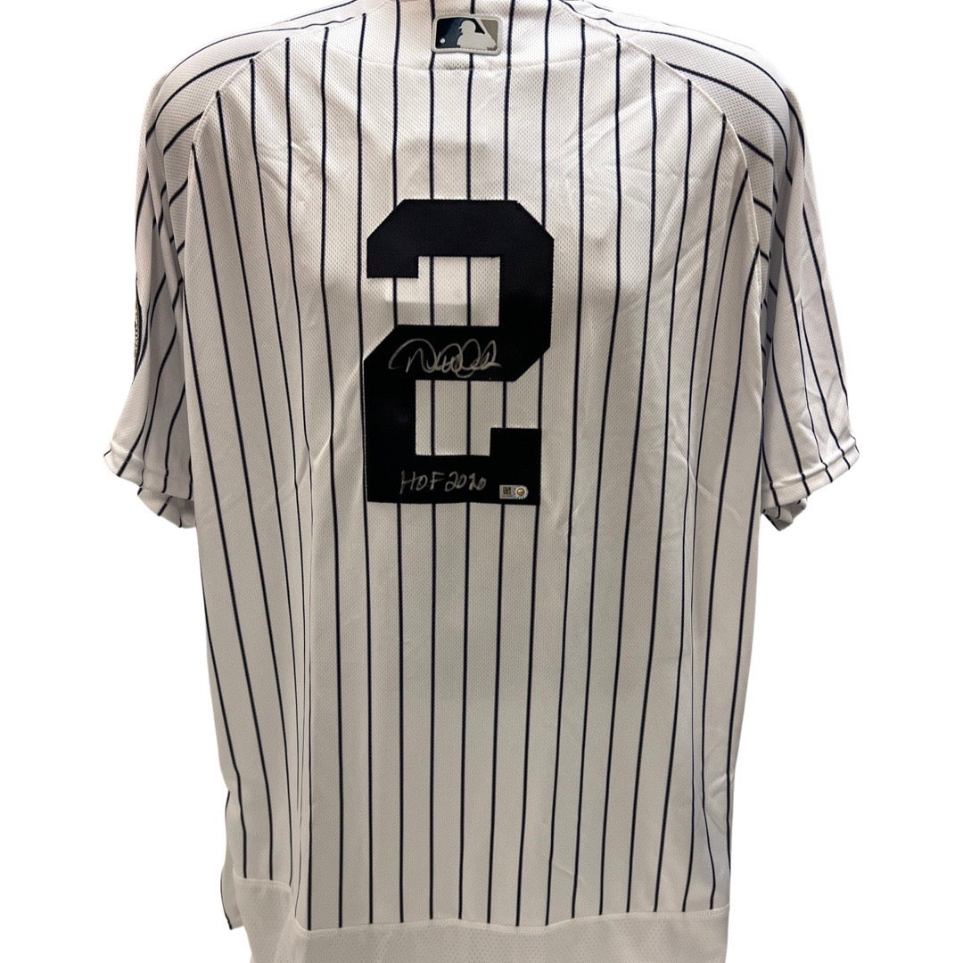 Derek Jeter Autographed New York Yankees Nike Authentic Pinstripe Jersey w/ HOF Patch “HOF 2020” Inscription MLB