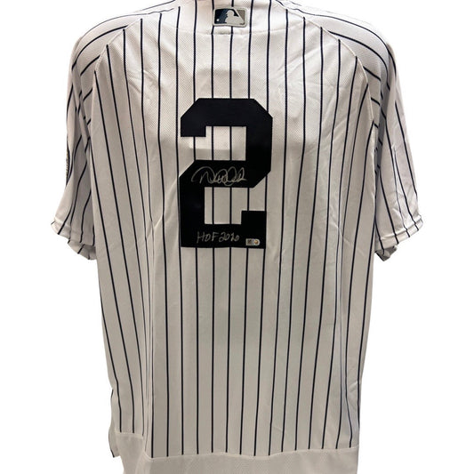 Derek Jeter Autographed New York Yankees Nike Authentic Pinstripe Jersey w/ HOF Patch HOF 2020 Inscription MLB