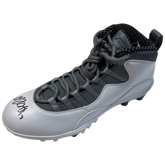 Davante Adams Autographed Los Vegas Raiders White Jordan Cleat JSA
