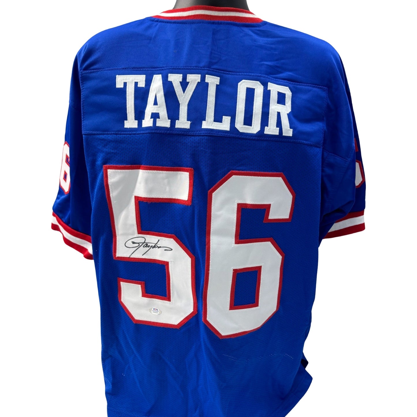 Lawrence Taylor Autographed New York Giants Blue Jersey PSA
