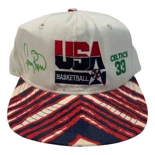 Larry Bird Autographed Boston Celtics 1992 USA Basketball Dream Team Vintage Hat Steiner CX/LB