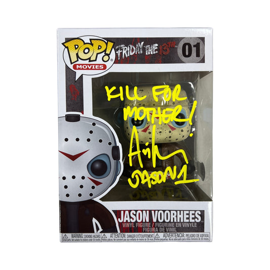 Ari Lehman Autographed Jason Voorhees Friday the 13th Funko Pop #01 "Kill For Mother!" Inscription Yellow Ink Beckett