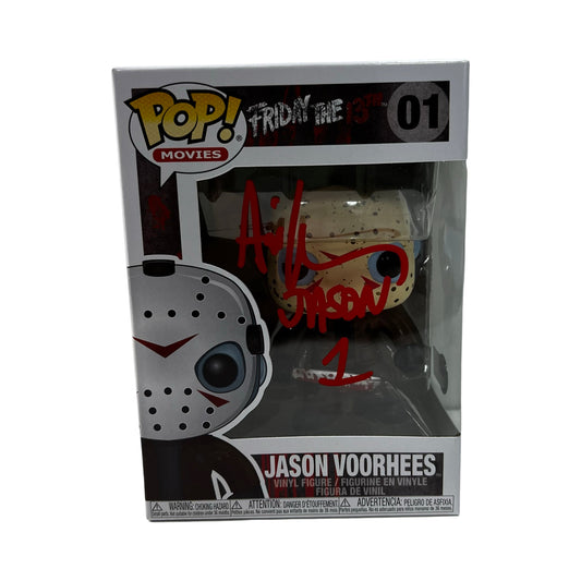 Ari Lehman Autographed Jason Voorhees Friday the 13th Funko Pop #01 "Jason 1" Inscription Red Ink Beckett