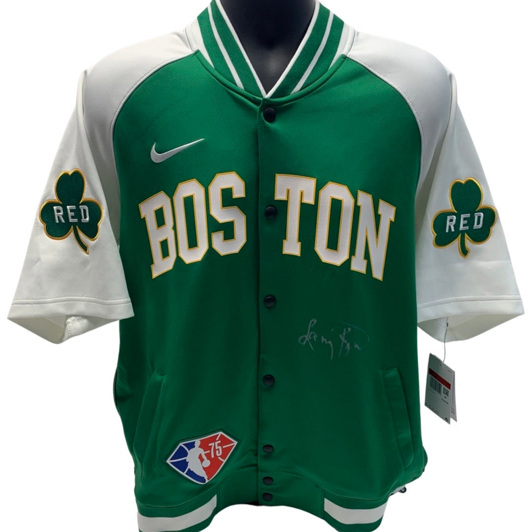 Larry Bird Autographed Boston Celtics Nike NBA 75th Anniversary Warmup Jacket Steiner CX/LB