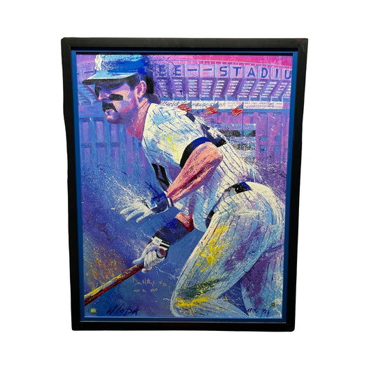 Don Mattingly Autographed New York Yankees Framed 30x42 William Lopa Art Canvas 1985 AL MVP Inscription LE 7/23 MLB