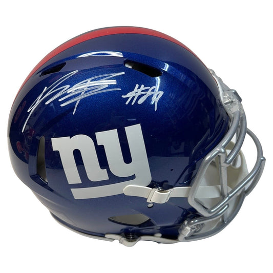 Kadarius Toney Autographed New York Giants Speed Authentic Helmet Beckett