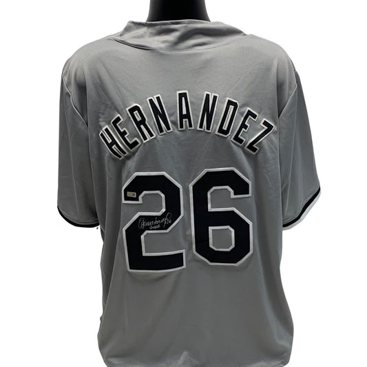 Orlando “El Duque” Hernandez Autographed Chicago White Sox Grey Jersey Steiner CX