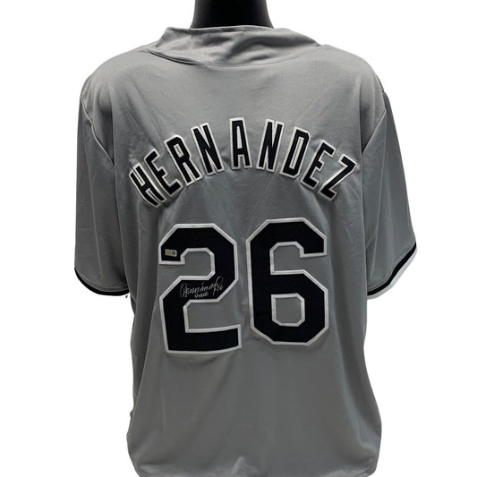 Orlando El Duque Hernandez Autographed Chicago White Sox Grey Jersey Steiner CX