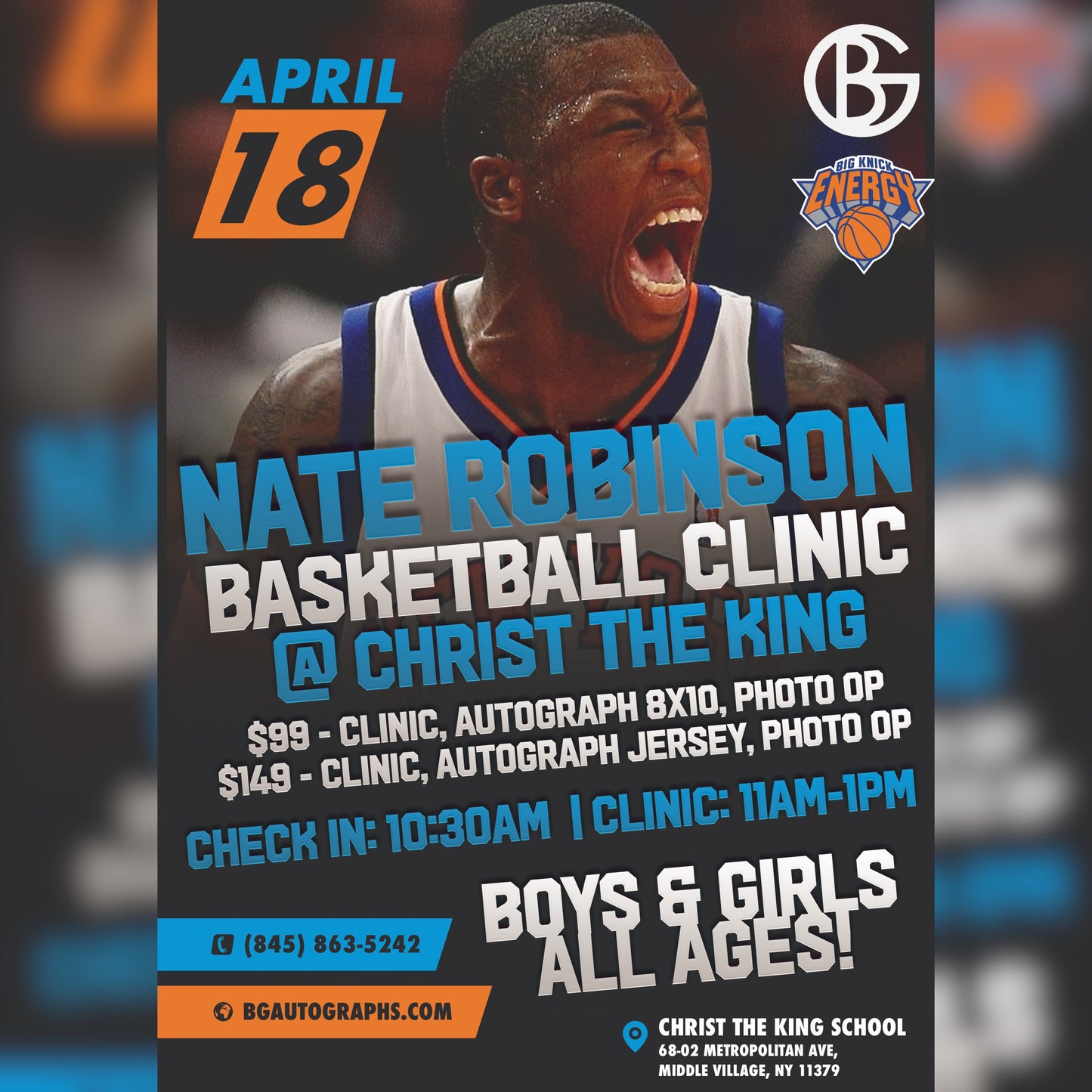 Nate Robinson Youth Basketball Clinic Autograph Signing and Meet & Greet at Christ the King