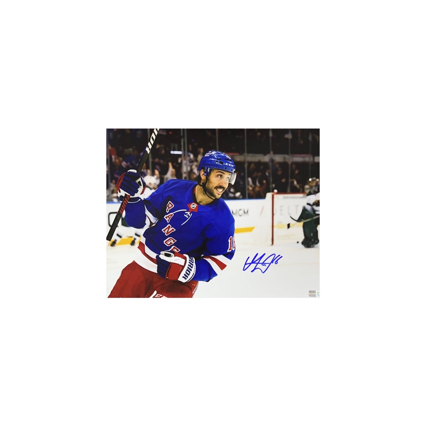 Vincent Trocheck Autographed New York Rangers Blue Jersey Smile 11x14 Steiner CX