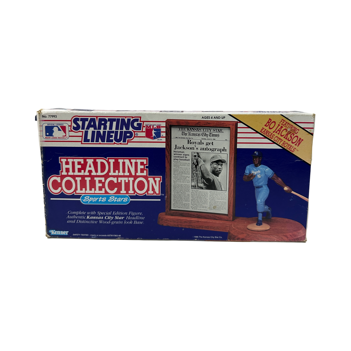 1992 Bo Jackson Starting Lineup Headline Collection Kansas City Royals