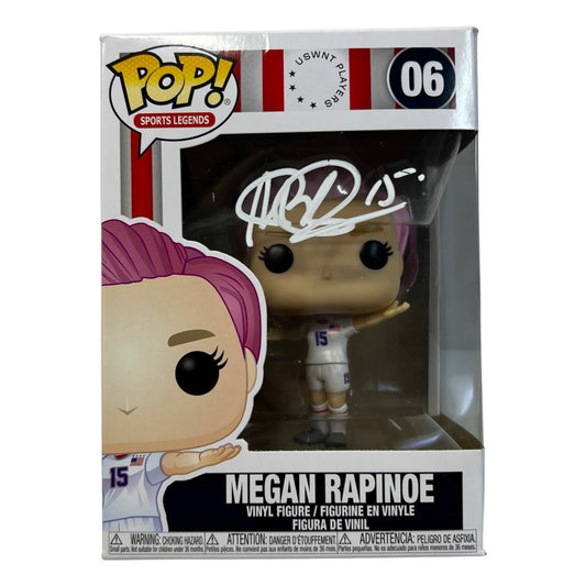 Megan Rapinoe Autographed USA Soccer Funko Pop White Ink Steiner CX