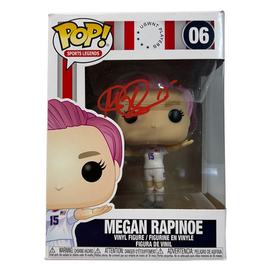 Megan Rapinoe Autographed USA Soccer Funko Pop Red Ink Steiner CX