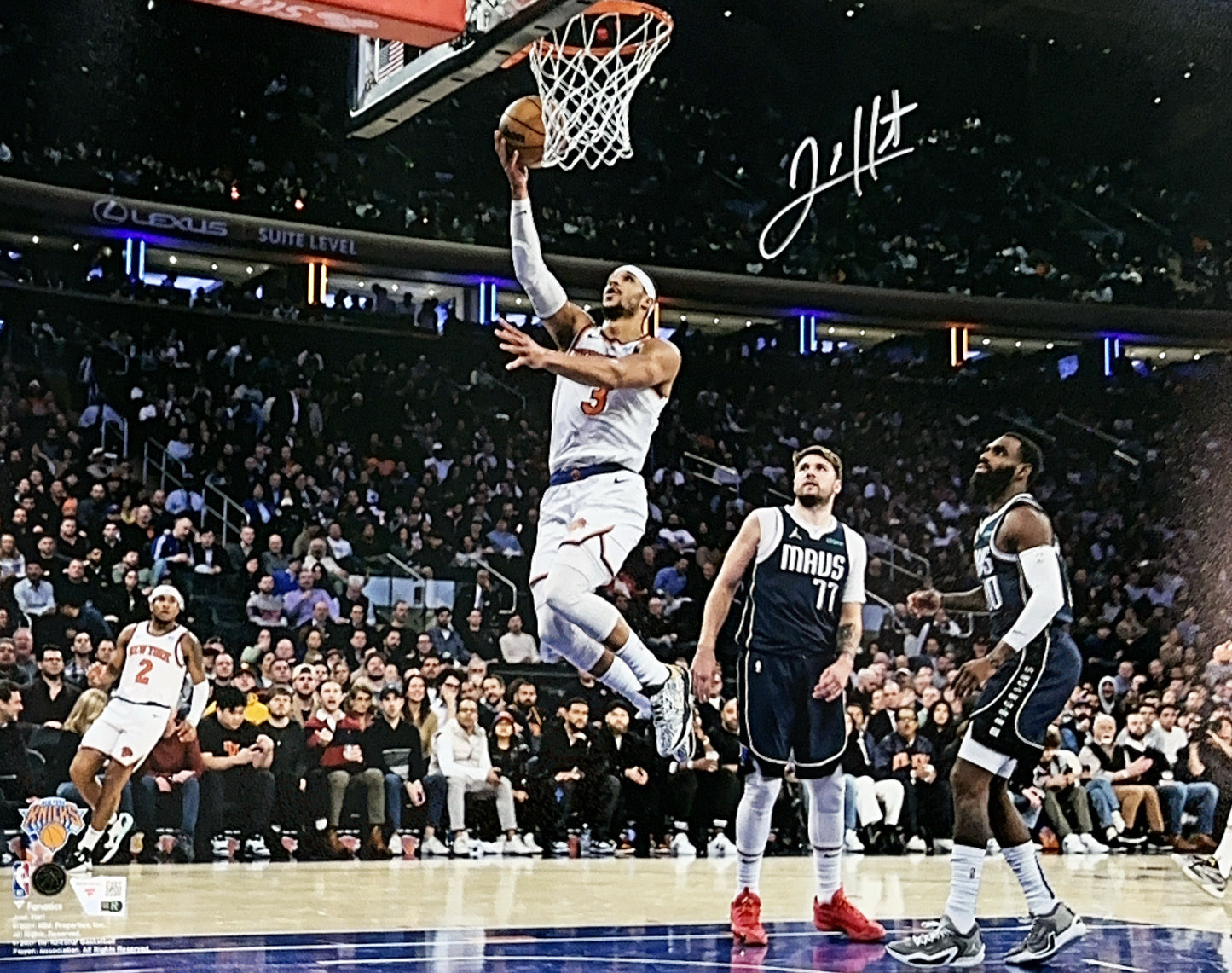 Josh Hart Autographed New York Knicks Layup 16x20 Fanatics