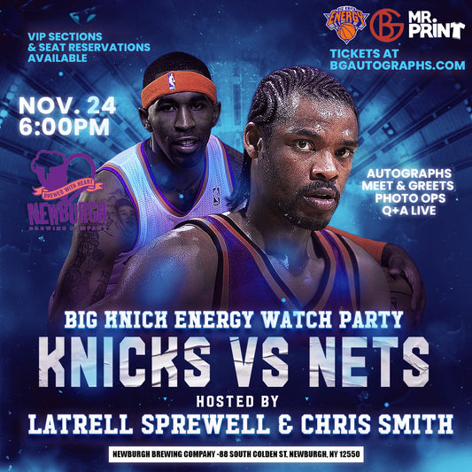 New York Knicks Latrell Sprewell Watch Party and Meet & Greet Autograph Signing at Newburgh Brewery November 24th