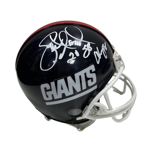 Leonard Marshall Autographed New York Giants Old School Mini Helmet 2x SB Champs Inscription Steiner CX