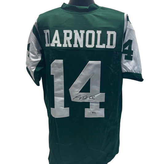 Sam Darnold Autographed New York Jets Green Jersey Beckett