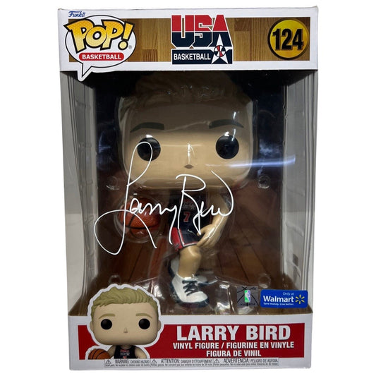 Larry Bird Autographed Boston Celtics 1992 Olympic Dream Team 10 Jumbo Funko Pop White Ink Steiner CX/LB