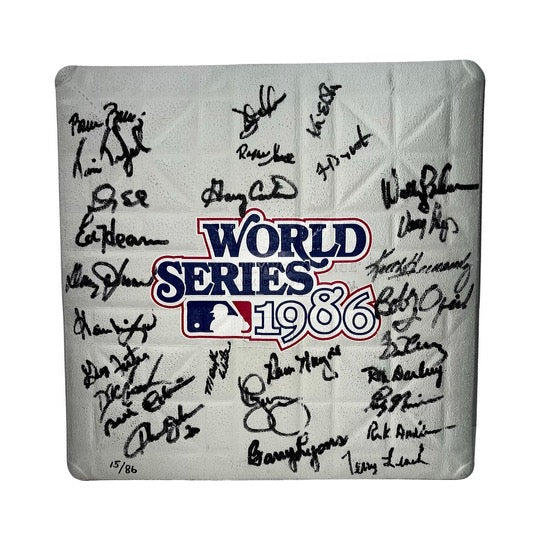 1986 New York Mets Team Autographed Base 28 Total Autographs Steiner