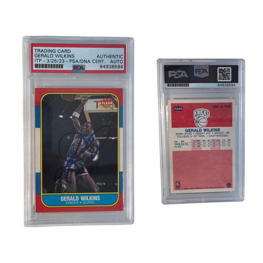 1986 Gerald Wilkins Autographed Fleer #122 PSA Authentic Auto