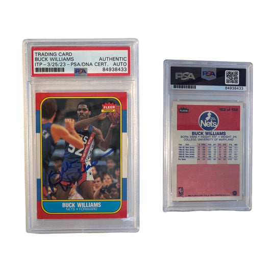 1986 Buck Williams Autographed Fleer #123 PSA Authentic Auto