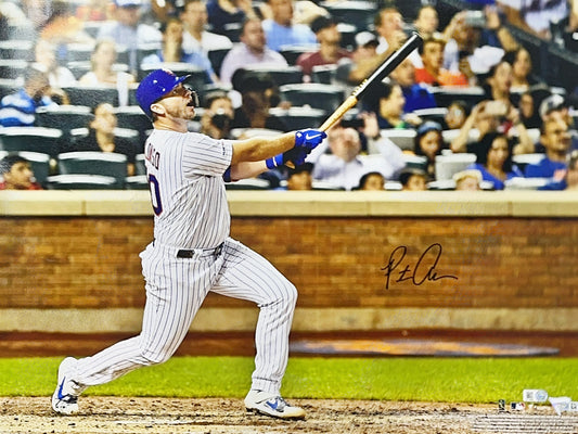 David Wright Autographed New York Mets Pinstripes Swing 16x20 MLB