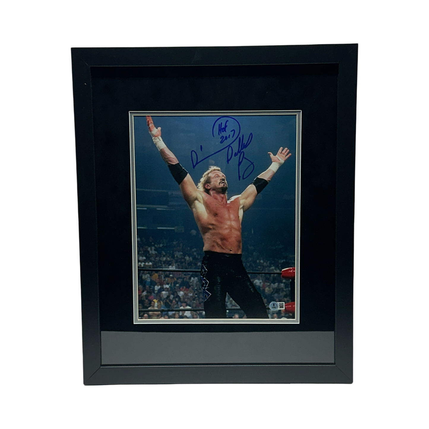 Diamond Dallas Page Autographed WWF WCW Arms Up 16x20 "HOF 17" Inscription Beckett - Framed