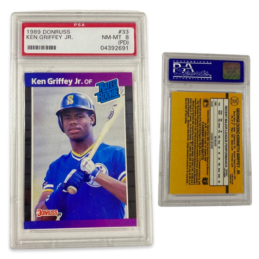 1989 Ken Griffey Jr. Donruss Rated Rookie #33 PSA NM-MT 8