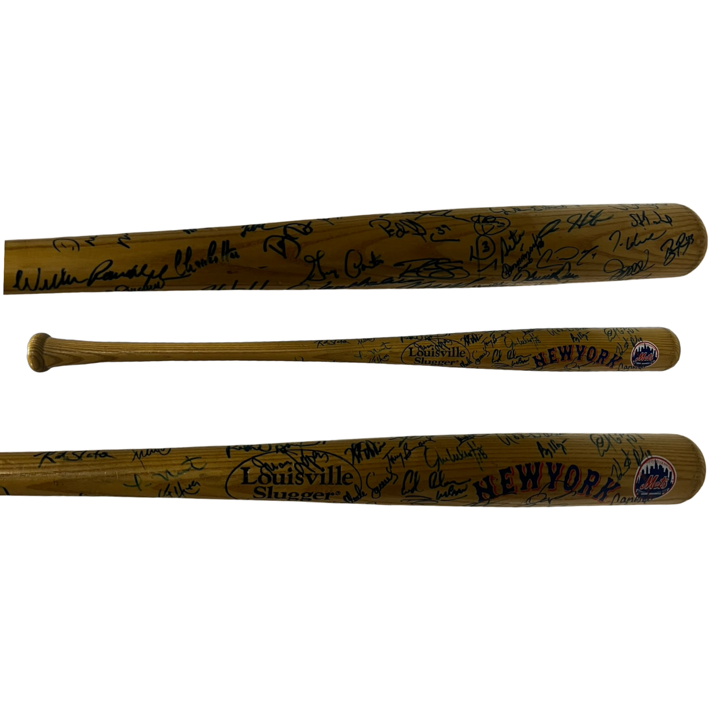 New York Mets Greats Autographed Commemorative Bat Signed By David Wright, Carlos Beltran, Jose Reyes & 32 Others JSA