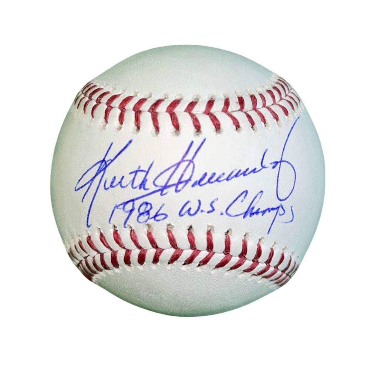 Keith Hernandez Autographed New York Mets OMLB 86 WS Champs Inscription JSA