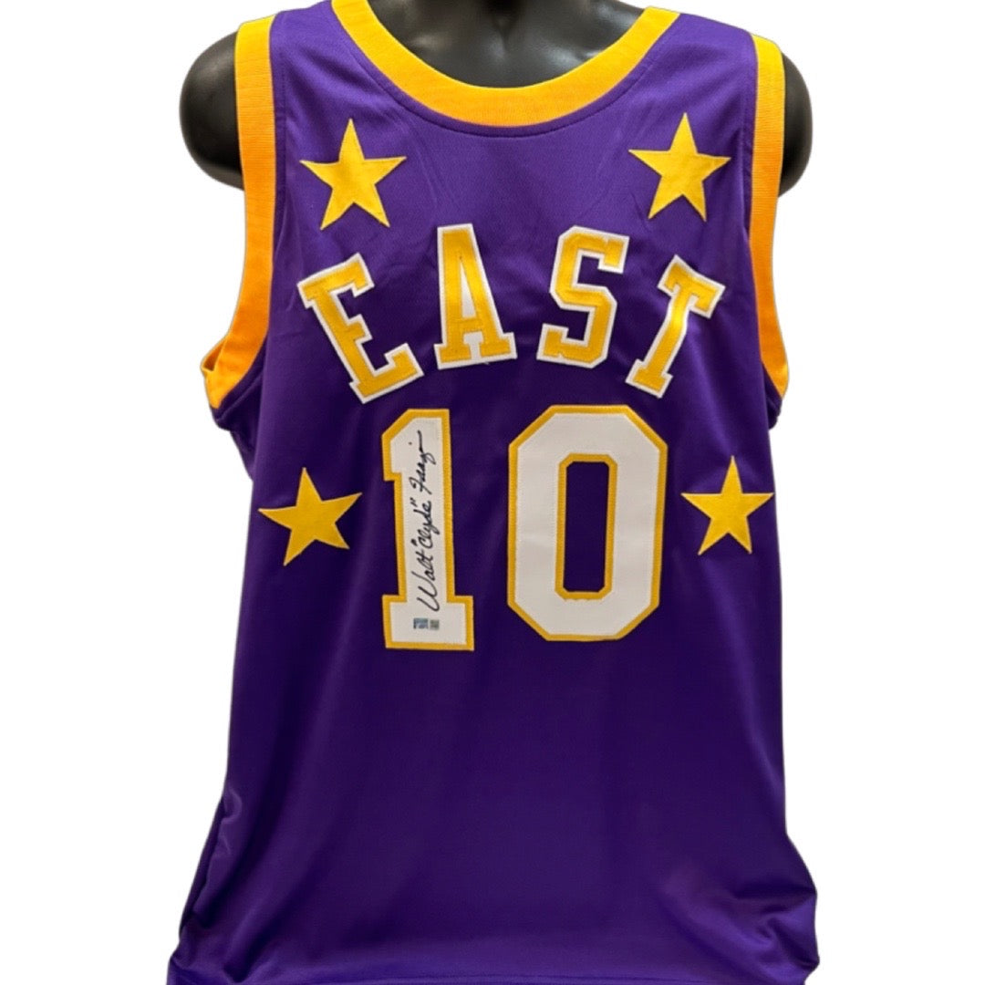 Walt Clyde Frazier Autographed New York Knicks 1972 All Star Jersey Clyde Inscription Steiner CX